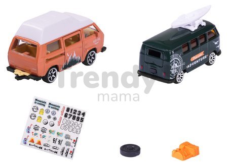 Autíčka VW The Originals Majorette kovové s nálepkami dĺžka 7,5 cm sada 2 druhov 3 varianty