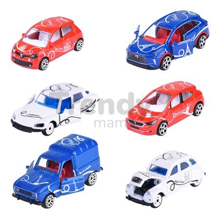 Autíčko French Touch Premium Cars Majorette kovové s odpružením a zberateľskou kartičkou 7,5 cm dĺžka 6 druhov