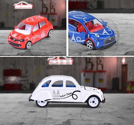 Autíčko French Touch Premium Cars Majorette kovové s odpružením a zberateľskou kartičkou 7,5 cm dĺžka 6 druhov