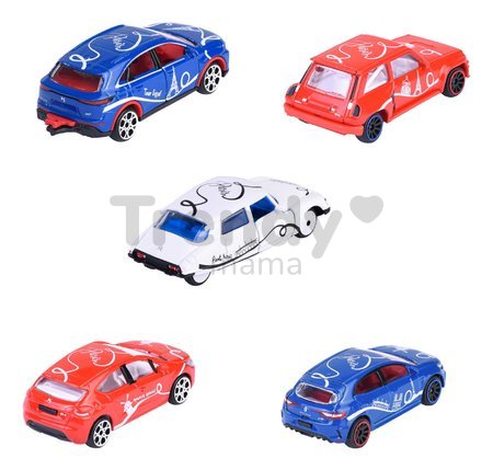 Autíčka French Touch 5 Pieces Giftpack Majorette kovové s odpružením dĺžka 7,5 cm sada 5 druhov v darčekovom balení