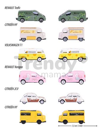 Autíčko French Touch Deluxe Cars Majorette kovové s odpružením a zberateľským boxom dĺžka 7,5 cm 6 rôznych druhov