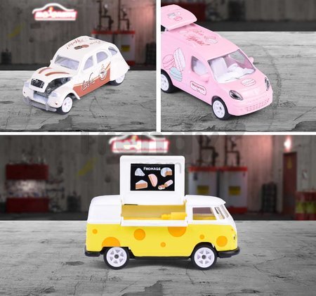 Autíčko French Touch Deluxe Cars Majorette kovové s odpružením a zberateľským boxom dĺžka 7,5 cm 6 rôznych druhov