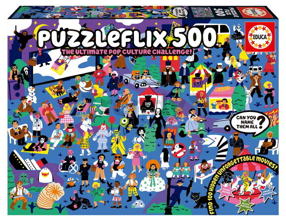 Puzzle PuzzleFlix Educa 500 dílků a Fix lepidlo