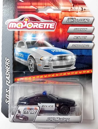 Autíčko zásahové S.O.S. Flashers Majorette kovové so zvukom 7,5 cm dĺžka rôzne druhy