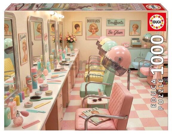 Puzzle Retro Glam Salon Educa 1000 dílků a Fix lepidlo