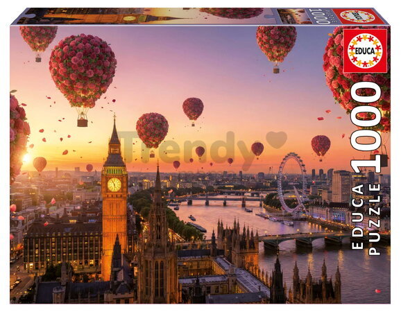 Puzzle London in Bloom Educa 1000 dílků a Fix lepidlo
