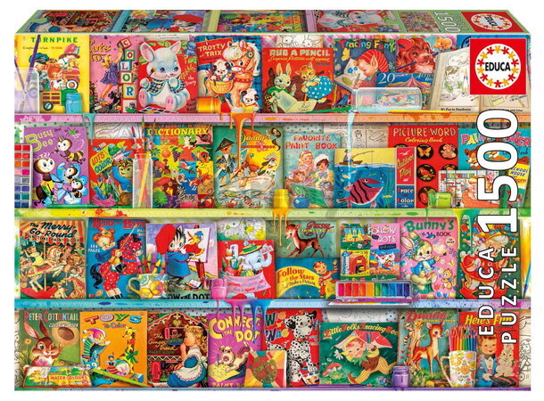 Puzzle The Kistchy Funbook Nook Educa 1500 dílků a Fix lepidlo