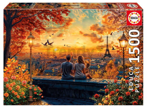 Puzzle In love in Paris Educa 1500 dílků a Fix lepidlo