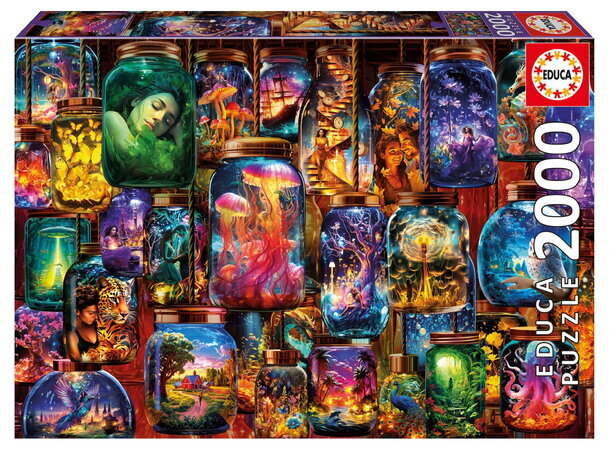 Puzzle Dreams in Jars Educa 2000 dílků a Fix lepidlo