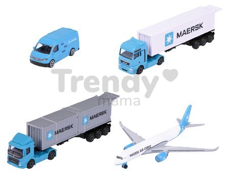 Autíčko prepravné MAERSK Transport Vehicles Majorette kovové 17 cm dĺžka 3 druhy