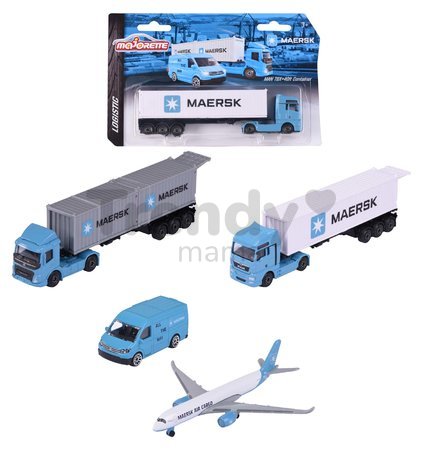 Autíčko prepravné MAERSK Transport Vehicles Majorette kovové 17 cm dĺžka 3 druhy