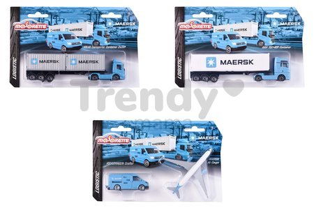 Autíčko prepravné MAERSK Transport Vehicles Majorette kovové 17 cm dĺžka 3 druhy