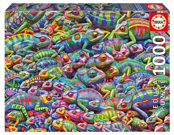 Puzzle Chameleon Chaos Extreme Educa 1000 dílků a Fix lepidlo