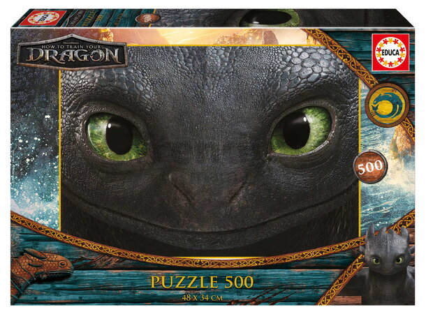 Puzzle How to train your dragon Educa 500 dílků a Fix lepidlo