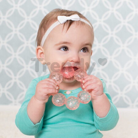 Chladiace hryzátko Water Teether Infantino vhodné do chladničky ružové od 0 mes