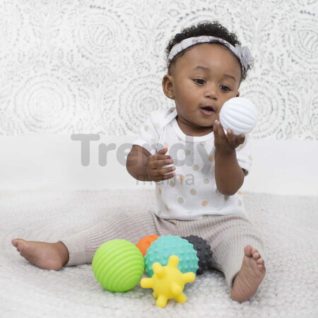 Senzorické loptičky s textúrami Textured Multi Ball Set Infantino 6 farebných loptičiek od 6 mes INF206688-09