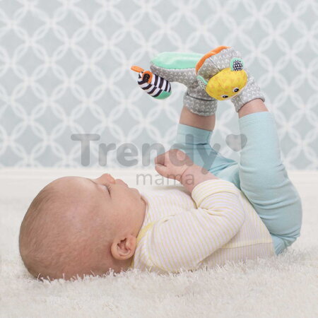Papučky s hrkálkou Zebra & Tiger Foot Rattle Infantino od 0 mes INF206893-00
