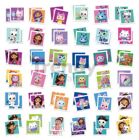 Pexeso v kufríku Gabby´s Dollhouse Identic Memo Game Educa pamäťová hra 72 kariet od 6 rokov EDU20692
