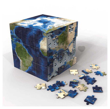 Puzzle kocka Worldmap 3D Cube Educa 216 dielov od 8 rokov EDU20712