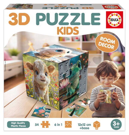 Puzzle Animals 3D puzzle pro děti Educa 54 dílků se 6 obrázky