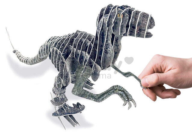 Puzzle dinosaurus Velociraptor 3D Creature Puzzle Educa dĺžka 55 cm 64 dielov od 6 rokov EDU20717