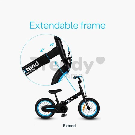 Bicykel a odrážadlo 2v1 Xtend Bike Blue smarTrike rozšíriteľný rám z magnézia s výškovo nastaviteľným sedadlom a riadidlami s prednou brzdou od 3 do 7
