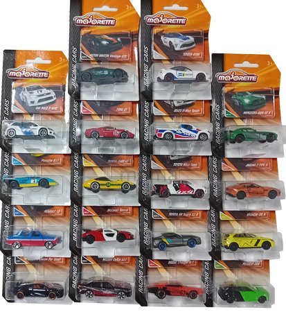 Autíčko pretekárske Racing Cars Majorette so zberateľskou kartičkou 7,5 cm dĺžka rôzne druhy