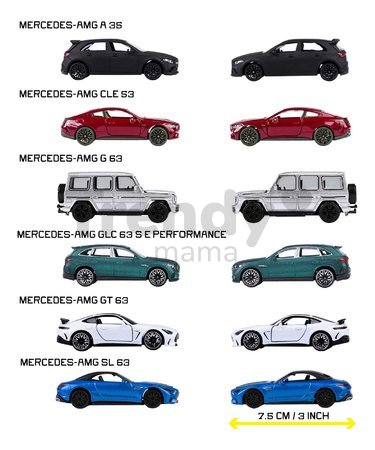 Autíčko Mercedes-AMG Premium Majorette kovové 6 rôznych druhov dĺžka 7,5 cm 1:64