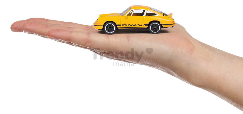 Mașinuță Porsche Premium Majorette 6 tipuri diferite, metal, cu piese mobile, lungime 7,5 cm, 1:64