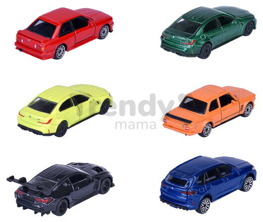 Mașinuță BMW Premium Majorette metalică, cu suspensie; lungime 7,5 cm; 6 tipuri diferite
