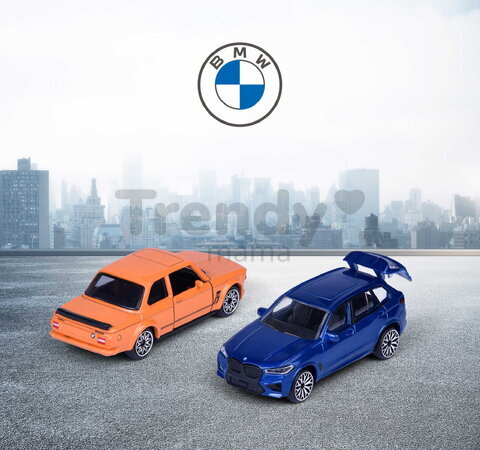 Mașinuță BMW Premium Majorette metalică, cu suspensie; lungime 7,5 cm; 6 tipuri diferite