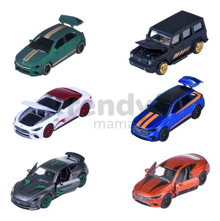 Autíčko Mercedes-AMG Deluxe Majorette kovové 6 rôznych druhov so zberateľským boxom dĺžka 7,5 cm 1:64