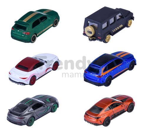 Autíčko Mercedes-AMG Deluxe Majorette kovové 6 rôznych druhov so zberateľským boxom dĺžka 7,5 cm 1:64
