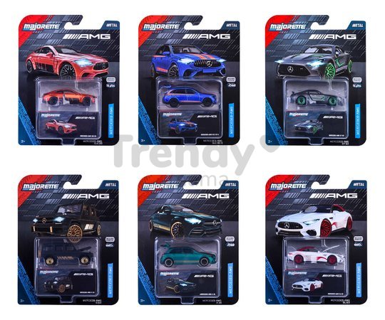 Autíčko Mercedes-AMG Deluxe Majorette kovové 6 rôznych druhov so zberateľským boxom dĺžka 7,5 cm 1:64