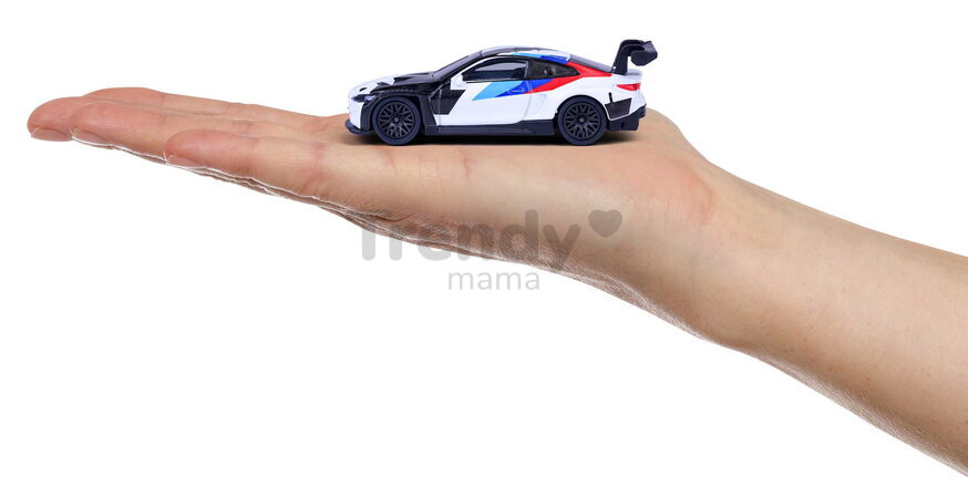 Mașinuță BMW Deluxe Majorette metalice, 6 tipuri diferite, cu cutie de colecție; lungime 7,5 cm; 1:64