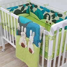 Súprava do postieľky Joy Rabbits Green toT's-smarTrike zajačiky hniezdo, paplón a plachta zelená od 0 mes