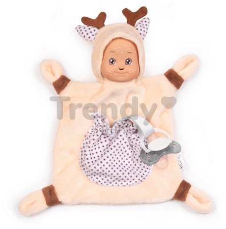 Srnček na maznanie Animal Doll MiniKiss Smoby 20 cm z jemného mäkkého textilu od 0 mes