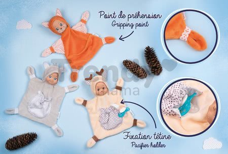 Líška na maznanie Animal Doll MiniKiss Smoby 20 cm z jemného mäkkého textilu od 0 mes