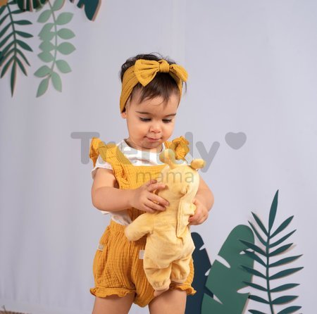 Bábika v kostýme Slimáčik MiniKiss Croc Smoby žltý so zvukom ‚cmuk’ s mäkkým telíčkom od 12 mes