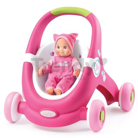 Chodítko a kočiarik pre bábiku 2v1 MiniKiss Smoby od 12 mes