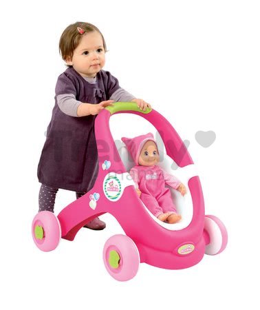 Chodítko a kočiarik pre bábiku 2v1 MiniKiss Smoby od 12 mes