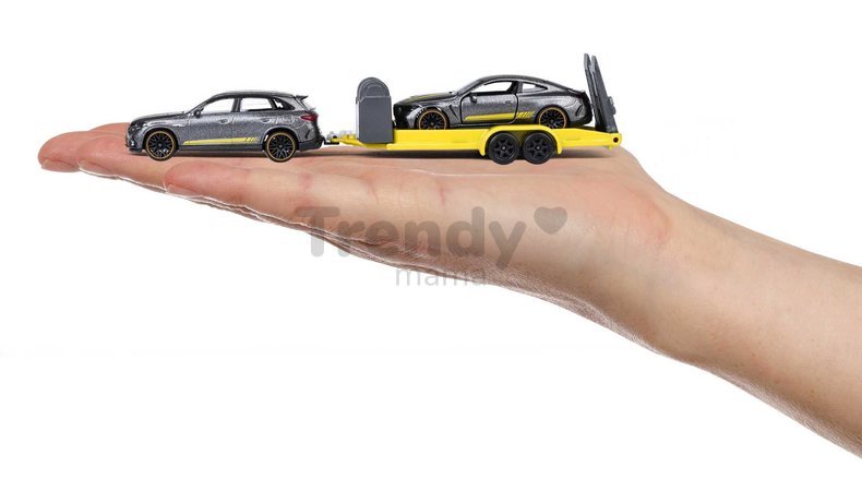 Autíčko s prívesom Mercedes-AMG Deluxe Majorette kovové 3 rôzne druhy dĺžka 18 cm
