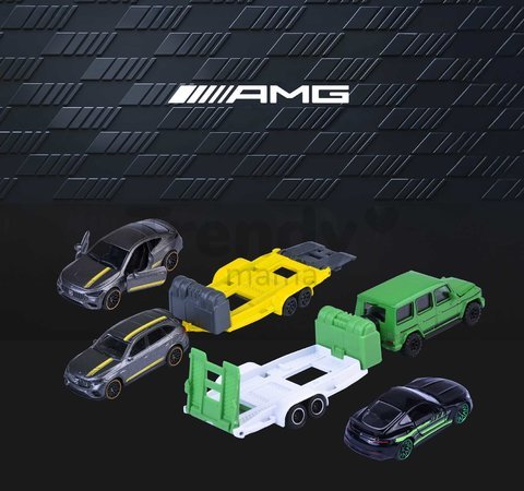 Autíčko s prívesom Mercedes-AMG Deluxe Majorette kovové 3 rôzne druhy dĺžka 18 cm