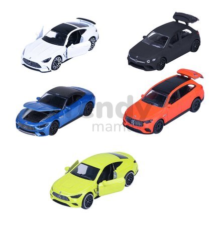 Autíčka Mercedes-AMG Majorette kovové 5 druhov v darčekovom boxe dĺžka 7,5 cm 1:64