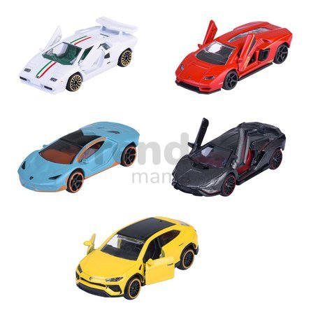 Autíčka Lamborghini Majorette kovové 5 druhov v darčekovom boxe dĺžka 7,5 cm 1:64