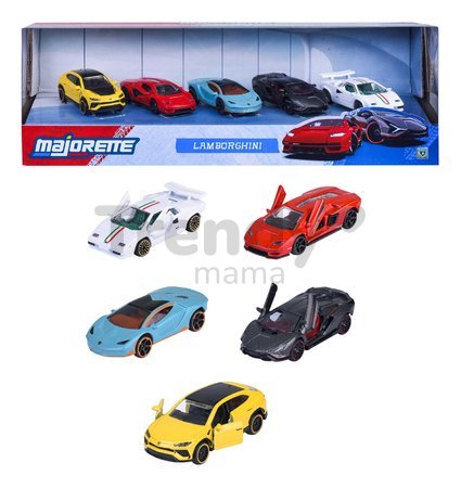 Autíčka Lamborghini Majorette kovové 5 druhov v darčekovom boxe dĺžka 7,5 cm 1:64