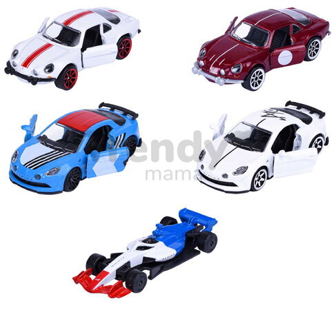Mașinuțe Alpine Giftpack Majorette set metalic de 5 tipuri în ambalaj cadou, lungime 7,5 cm, 1:64