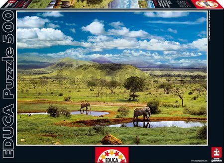 Puzzle Národný park Tsavo, Kenya Educa 500 dielov od 11 rokov