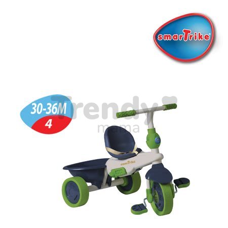 Trojkolka Safari Zebra Touch Steering smarTrike zeleno-šedá od 10 mes