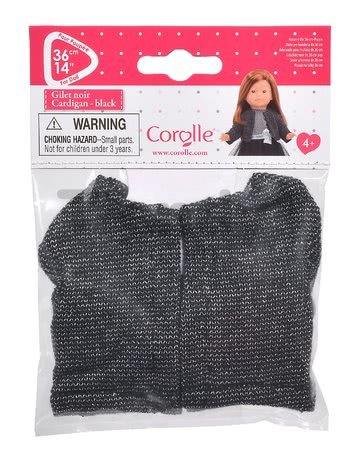 Oblečenie Cardigan Black Ma Corolle pre 36 cm bábiku od 4 rokov